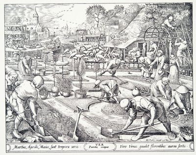 Spring (engraved by Visscher) by Pieter Bruegel the Elder